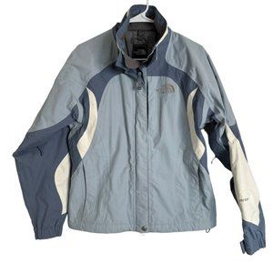 The North Face Full Zip Women's Small Jacket Vented Pockets Blue Ski Soft Shell